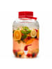 relaxdays Getränkespender in Transparent/ Rot - 10 l