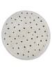 KADIMA DESIGN Teppich rund Abstrakt weich wohnlich Wohnzimmer Schlafzimmer gemütlich in Creme