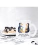 Mr. & Mrs. Panda Teetasse Glas Pinguin Pärchen mit Spruch in Transparent