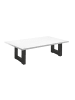 58 aufm Kessel COUCHTISCH Etti 4 120 x 70 x 47 Wohnzimmertisch Schwarzstahl/Weiß Matt Lack
