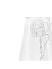 Mr. & Mrs. Panda Gravur Glas Blume Mohnblume ohne Spruch in Transparent