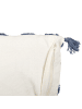 Beliani Dekokissen JACARANDA in Blau/Beige - (W) 45 x (H) 10 x (L) 45 cm
