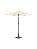 Beliani Marktschirm VARESE in Beige/Grau - (W) 266 x (H) 238 x (L) 266 cm