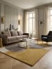 KADIMA DESIGN Eleganter Wohnzimmer-Teppich aus 100% Wolle in Gelb-Beige