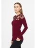 TOOCHE Langarmshirt "Ruby Rose" in bordeaux