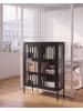 Beliani Vitrine LERRYN in Schwarz - (W) 90 x (H) 111 x (L) 35 cm