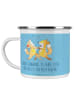 Mr. & Mrs. Panda Camping Emaille Tasse 35. Hochzeitstag Leinwand... in Sky Blue