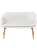 Beliani 2-Sitzer Sofa TABY in Weiß/Braun - (W) 132 x (H) 90 x (L) 60 cm