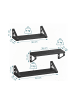 relaxdays 6-tlg. Wandregal Set in Schwarz
