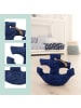 relaxdays Türstopper "Anker" in Dunkelblau - (B)42 x (H)38 x (T)28 cm