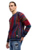 Carlo Colucci Strickpullover De Prezzo in Navy / Rot