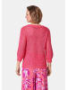 GOLDNER Femininer Pullover in Netzoptik mit Pailletten in pink