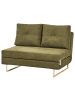 Beliani Schlafsofa JERSLEV in Grün/Braun - (W) 120 x (H) 87 x (L) 84 cm