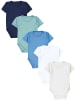 TupTam Unisex Baby Kurzarm Wickelbody 5er Pack in beige/blau