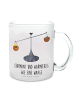 Mr. & Mrs. Panda Trinkglas Sternzeichen Waage mit Spruch in Transparent