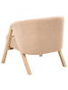 Beliani Sessel SKEI in Beige/Braun - (W) 67 x (H) 69 x (L) 66 cm