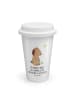 Mr. & Mrs. Panda To Go Becher Hund Kleeblatt mit Spruch in Weiß