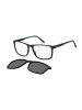 Tommy Hilfiger Herren Brillenfassung mit Sonnenbrillen-Clip Quadrat Schwarz