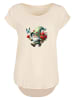 F4NT4STIC Long Cut T-Shirt Gnom Frühling Blumen Schmetterling in Whitesand