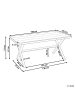 Beliani Gartentisch TIANO in Braun/Grau - (W) 90 x (H) 73 x (L) 160 cm