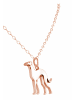 Gemshine Halskette mit Anhänger WINDHUND in rose gold coloured