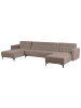 Beliani 3-tlg Modulsofa ABERDEEN in Beige/Schwarz