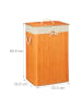 relaxdays 1 x Wäschekorb in Orange - (B)43,5 x (H)65,5 x (T)33,5 cm