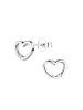 Alexander York Ohrringe, Ohrstecker HERZ in 925 Sterling Silber, 2-tlg.