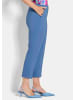 GOLDNER Kurzgröße:  Elegante 7/8-Hose mit Biesen in blau
