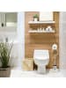 relaxdays 10 x Toilettenbürste in Silber/ Weiß - (H)35 x Ø 8 cm