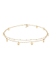 Elli Halskette 925 Sterling Silber Geo, Kugel, Plättchen in Gold