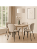 CALICOSY 2er-Set Stühle MAORI  in Beige - (W)50  x (H)48  x (L)48,5 cm