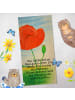 Mr. & Mrs. Panda Strandtuch Blume Mohnblume Design mit Spruch in Blattgrün