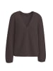 Smith&Soul V-Ausschnitt Strickjacke in Dark Brown