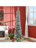 HOMCOM Weihnachtsbaum-Ø46 x 180H cm-Grün+Weiß