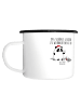 Mr. & Mrs. Panda Emaille Tasse Panda Weihnachtsgeschenk mit Spruch in Weiß