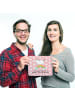 Mr. & Mrs. Panda Mauspad Einhorn Regenbogen mit Spruch in Rot Pastell