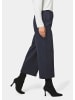 GOLDNER Kurzgröße:  Culotte Verkürzte Jersey-Hose VERA mit Biesen in marine