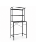 relaxdays Waschmaschinenschrank in Schwarz - (B)66 x (H)161 x (T)40 cm