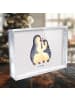 Mr. & Mrs. Panda Schneerahmen Pinguine Einschlafen ohne Spruch in Grau Pastell