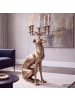 FineBuy Kerzenständer in Gold / Aluminium / 26x40x69