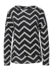 Street One Flauschiges Shirt in Schwarz