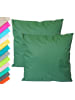 JACK 2er Set Outdoor Kissenhülle Kissenbezug 45x45cm in Dunkelgrün
