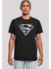 F4NT4STIC T-Shirt T-Shirt DC Comics Superman Floral Logo Superheld in schwarz