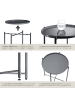 tectake Beistelltisch Chester 45,5 x 45,5 x 53 cm, dunkelgrau