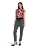 BETTY & CO Schlupfhose mit Muster in Grau/Schwarz