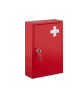 relaxdays Medizinschrank in Rot/ Weiß - (B)21,5 x (H)32 x (T)9,5 cm