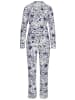 s.Oliver Pyjama in blau-rosa-mint-geblümt