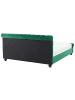 Beliani Doppelbett AVALLON in Grün/Braun - (W) 172 x (H) 94 x (L) 233 cm
