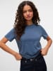 Vero Moda Kurzarm-T-Shirt mit Rundhalsausschnitt aus Baumwolle in Blau-2